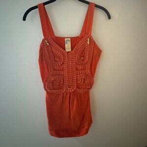 Anthropologie Coral Tank Top S